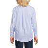 Lands’ End School Uniform Boys Long Sleeve Oxford Dress Shirt(Blue Stripe)