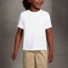 Lands’ End School Uniform Boys Short Sleeve Essential T-Shirt(White)