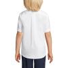 Lands’ End School Uniform Boys Short Sleeve No Iron Pinpoint Dress Shirt(White)