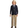 Lands’ End School Uniform Boys Tailored Fit Hopsack Blazer(Deep Navy)