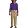 Lands’ End School Uniform Girls Long Sleeve Feminine Fit Interlock Polo Shirt(Deep Purple)