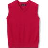 Lands’ End School Uniform Kids Cotton Modal Fine Gauge Sweater Vest(Red)
