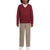 Lands’ End School Uniform Kids Cotton Modal V-Neck Sweater(Garnet)
