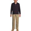Lands’ End School Uniform Kids Long Sleeve Interlock Polo Shirt(Black)