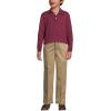 Lands’ End School Uniform Kids Long Sleeve Interlock Polo Shirt(Burgundy)