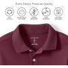 Lands’ End School Uniform Kids Long Sleeve Interlock Polo Shirt(Burgundy)