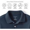 Lands’ End School Uniform Kids Long Sleeve Interlock Polo Shirt(Classic Navy)