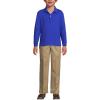 Lands’ End School Uniform Kids Long Sleeve Interlock Polo Shirt(Cobalt)