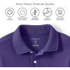 Lands’ End School Uniform Kids Long Sleeve Interlock Polo Shirt(Deep Purple)