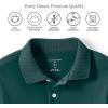 Lands’ End School Uniform Kids Long Sleeve Interlock Polo Shirt(Evergreen)