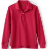Lands’ End School Uniform Kids Long Sleeve Mesh Polo Shirt(Red)