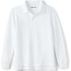 Lands’ End School Uniform Kids Long Sleeve Mesh Polo Shirt(White)