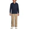 Lands’ End School Uniform Kids Long Sleeve Rapid Dry Polo Shirt(Classic Navy)