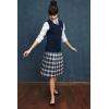Lands’ End School Uniform Kids Plaid To Be Tied Tie(Burgundy/Gray Plaid)