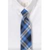 Lands’ End School Uniform Kids Plaid To Be Tied Tie(Clear Blue Plaid)