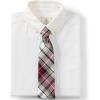 Lands’ End School Uniform Kids Plaid To Be Tied Tie(Garnet/Khaki Plaid)