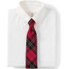Lands’ End School Uniform Kids Plaid To Be Tied Tie(Red/Black Plaid)