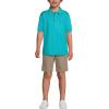 Lands’ End School Uniform Kids Short Sleeve Rapid Dry Polo Shirt(Teal Breeze)