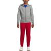 Lands’ End School Uniform Kids Zip Front Sweatshirt(Pewter Heather)