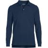 Lands’ End School Uniform Young Men’s Long Sleeve Mesh Polo Shirt(Classic Navy)