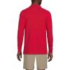 Lands’ End School Uniform Young Men’s Long Sleeve Mesh Polo Shirt(Red)