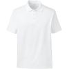 Lands’ End School Uniform Young Men’s Short Sleeve Rapid Dry Polo Shirt(White)