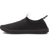 Lands’ End Slip On Water Shoes Men, Quick Dry Neoprene Sport Mens Water Shoes for Beach, Pool, or River with Drainage Holes, Navy Blue or Black, Size 7-15 Aqua Swim Shoes for Men(Black)