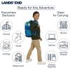 Lands’ End Unisex Kids Large ClassMate Lightweight Durable Elementary School Backpack, Dusty Olive(Bright Blue)