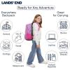 Lands’ End Unisex Kids Large ClassMate Lightweight Durable Elementary School Backpack, Dusty Olive(Fuchsia Pink)