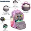 Lands’ End Unisex Kids Large ClassMate Lightweight Durable Elementary School Backpack, Dusty Olive(Fuchsia Pink)