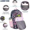 Lands’ End Unisex Kids Large ClassMate Lightweight Durable Elementary School Backpack, Dusty Olive(Hot Pink)