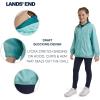 Lands’ End Unisex Kids Lightweight Mesh Lined Weather Resistant Packable Rain Jacket(Aqua)
