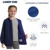 Lands’ End Unisex Kids Lightweight Mesh Lined Weather Resistant Packable Rain Jacket(Navy)
