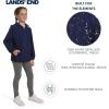 Lands’ End Unisex Kids Lightweight Mesh Lined Weather Resistant Packable Rain Jacket(Navy)