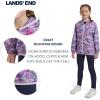 Lands’ End Unisex Kids Lightweight Mesh Lined Weather Resistant Packable Rain Jacket(Paisley Purple)