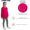 Lands’ End Unisex Kids Lightweight Mesh Lined Weather Resistant Packable Rain Jacket(Raspberry)