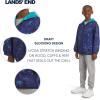 Lands’ End Unisex Kids Lightweight Mesh Lined Weather Resistant Packable Rain Jacket(Space)
