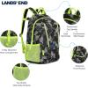 Lands’ End Unisex Kids Medium ClassMate Lightweight Durable Elementary School Backpack, Pro Star Navy(Black Highlight)