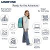 Lands’ End Unisex Kids Medium ClassMate Lightweight Durable Elementary School Backpack, Pro Star Navy(Ceramic Blue)