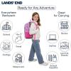 Lands’ End Unisex Kids Medium ClassMate Lightweight Durable Elementary School Backpack, Pro Star Navy(Fuchsia Pink)