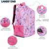 Lands’ End Unisex Kids Medium ClassMate Lightweight Durable Elementary School Backpack, Pro Star Navy(Fuchsia Pink)