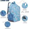 Lands’ End Unisex Kids Medium ClassMate Lightweight Durable Elementary School Backpack, Pro Star Navy(Sky Blue)