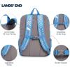 Lands’ End Unisex Kids Medium ClassMate Lightweight Durable Elementary School Backpack, Pro Star Navy(Sky Blue)