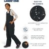 Lands’ End Unisex Kids Squall Waterproof Adjustable Insulated Iron Knee Snow Bib Overalls(Black)