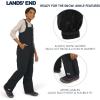 Lands’ End Unisex Kids Squall Waterproof Adjustable Insulated Iron Knee Snow Bib Overalls(Black)
