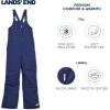Lands’ End Unisex Kids Squall Waterproof Adjustable Insulated Iron Knee Snow Bib Overalls(Navy)