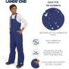 Lands’ End Unisex Kids Squall Waterproof Adjustable Insulated Iron Knee Snow Bib Overalls(Navy)