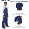 Lands’ End Unisex Kids Squall Waterproof Adjustable Insulated Iron Knee Snow Bib Overalls(Navy)
