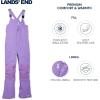 Lands’ End Unisex Kids Squall Waterproof Adjustable Insulated Iron Knee Snow Bib Overalls(Paisley Purple)