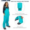 Lands’ End Unisex Kids Squall Waterproof Adjustable Insulated Iron Knee Snow Bib Overalls(Scuba Blue)